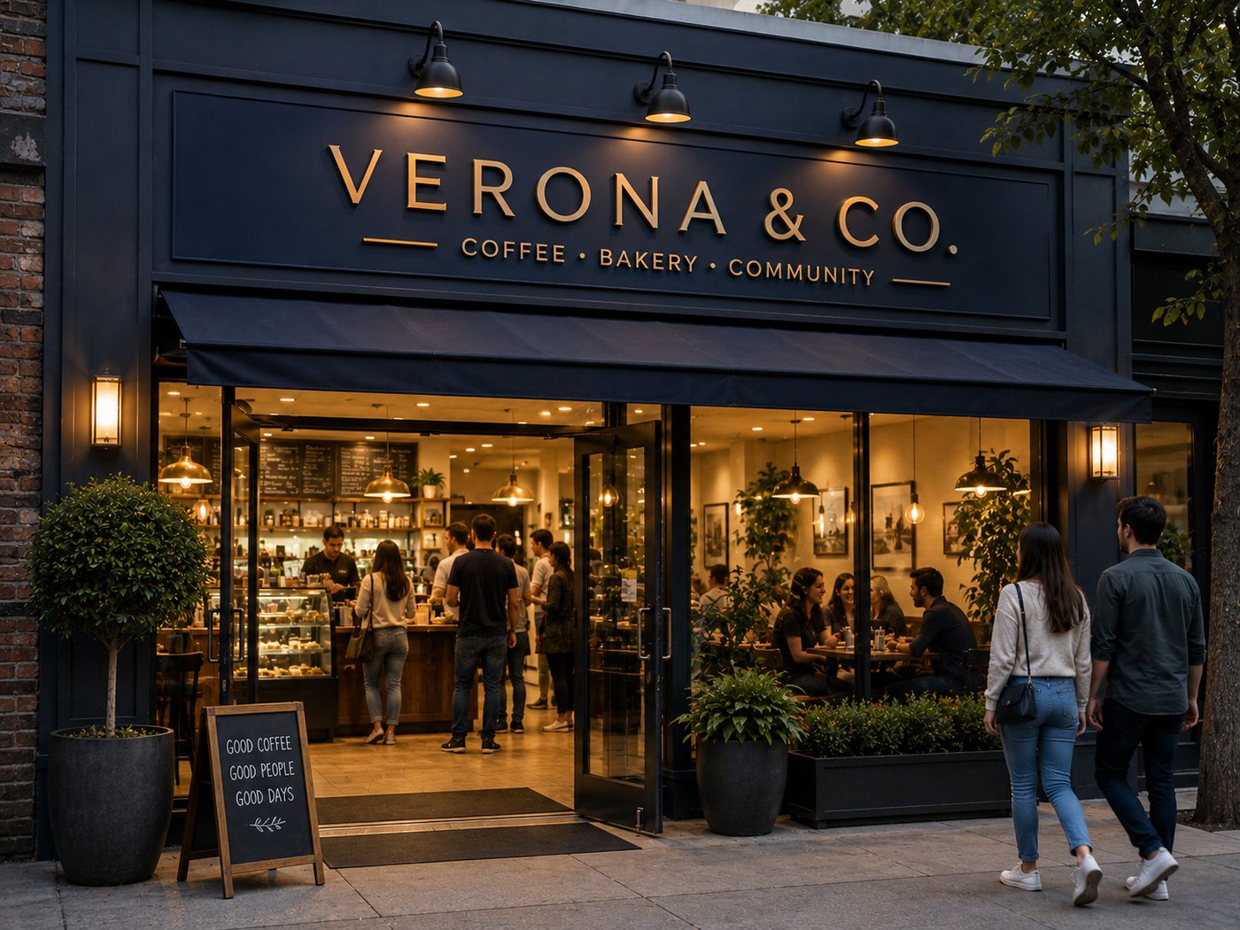 A successful franchise storefront